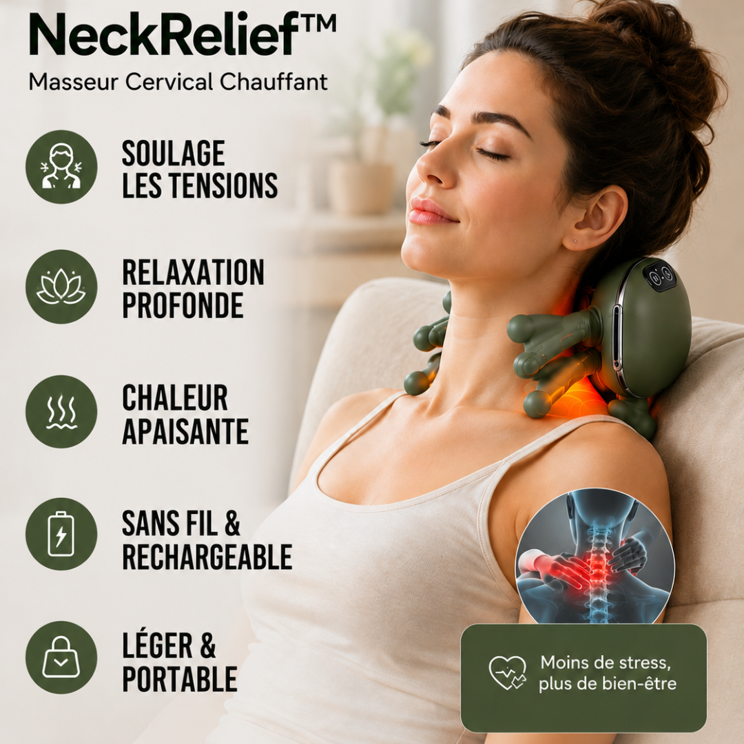 NeckRelief™ – Masseur Cervical + Gloss Rhode OFFERT