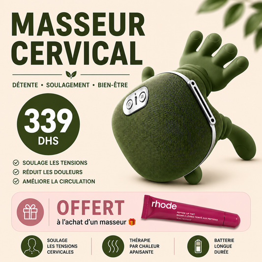 NeckRelief™ – Masseur Cervical + Gloss Rhode OFFERT
