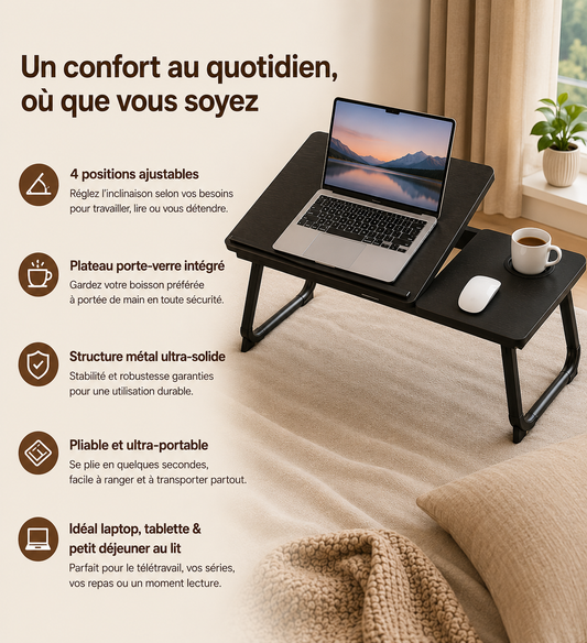DeskFlex™ — Bureau Portable Pliable
